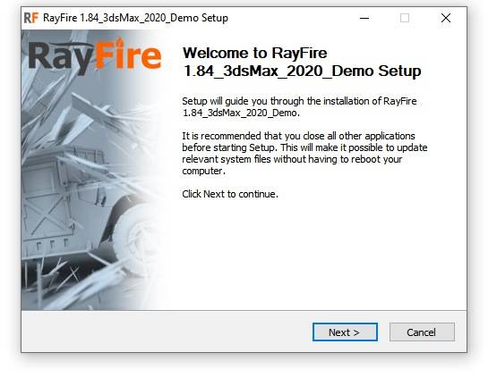 Активация RayFire 1.84 for 3ds max