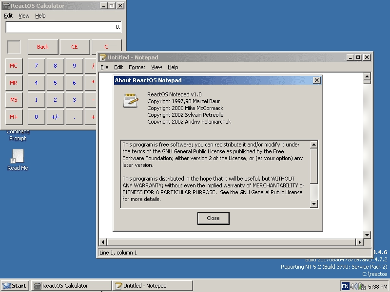 Активация ReactOS 0.4.6 2xCD