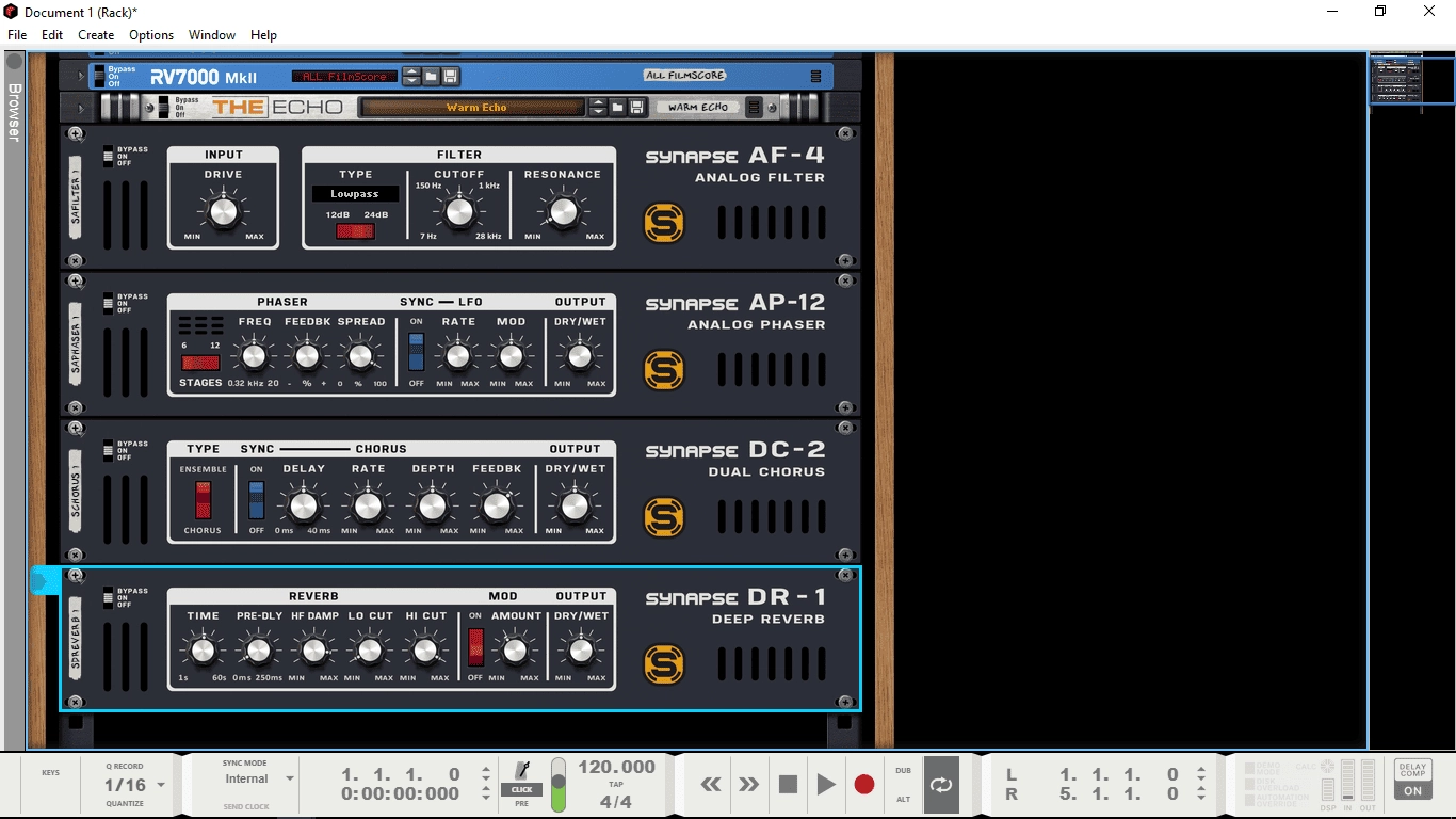 Активация Reason RE Synapse Audio Effects 09.2021