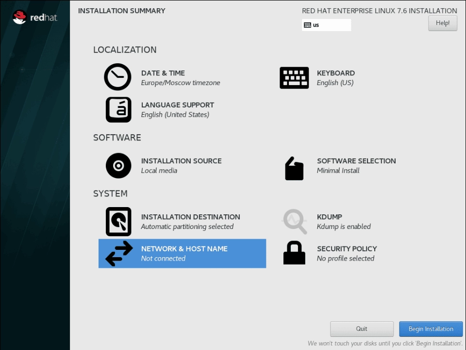 Активация Red Hat Enterprise Linux 7.6 9xDVD