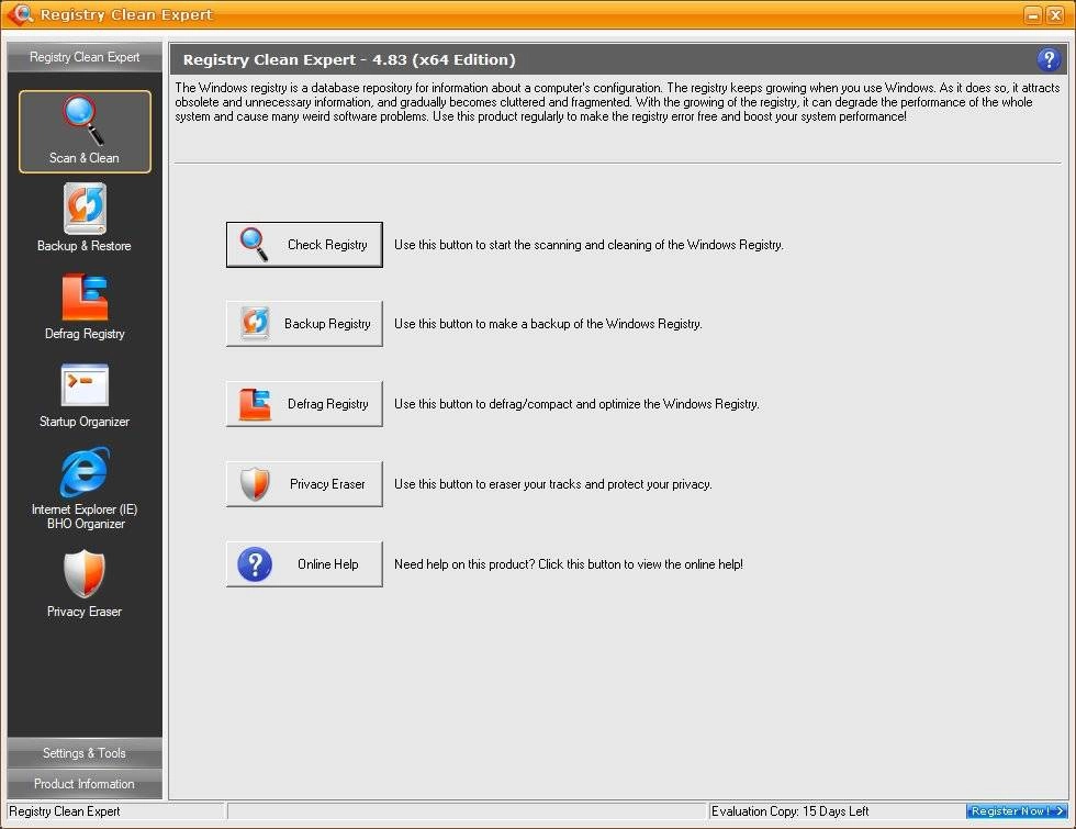 Активация Registry Clean Expert v4.83