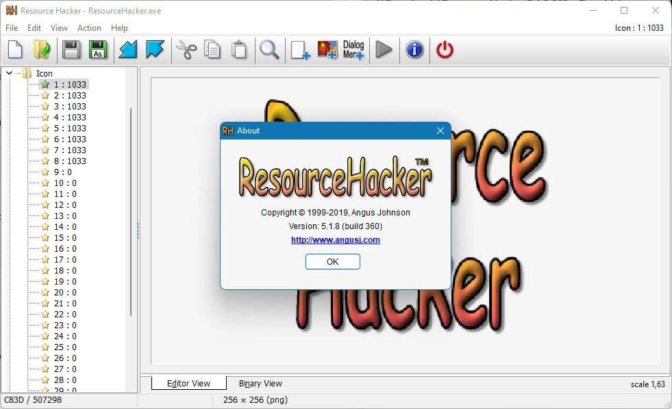 Активация Resource Hacker 5.2.8.448 + Portable