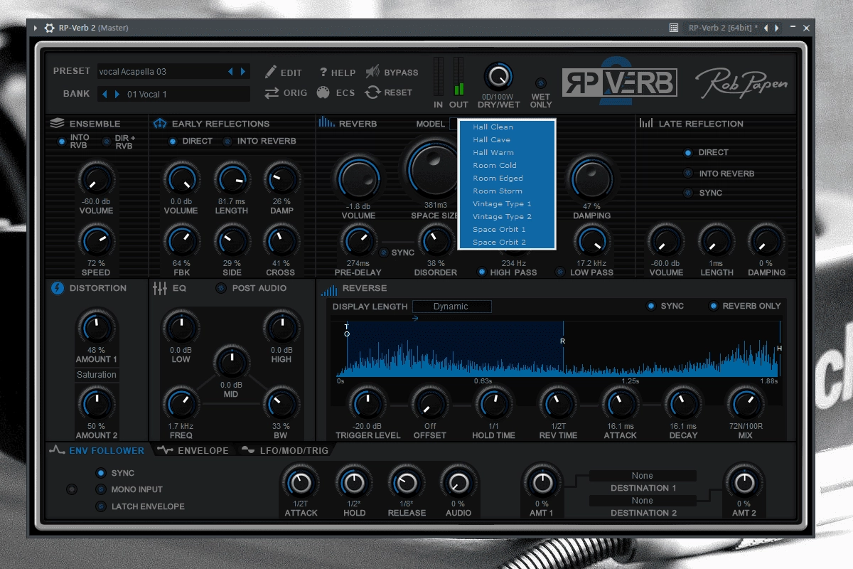 Активация Rob Papen - RP-VERB 2 1.0.0d VST, AAX RePack by VR