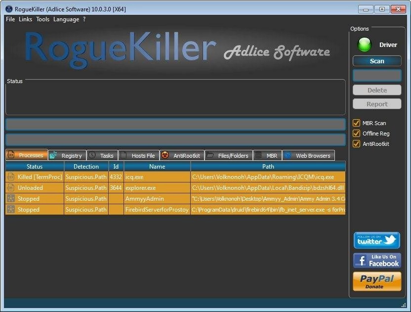 Активация RogueKiller 10.0.3 Portable