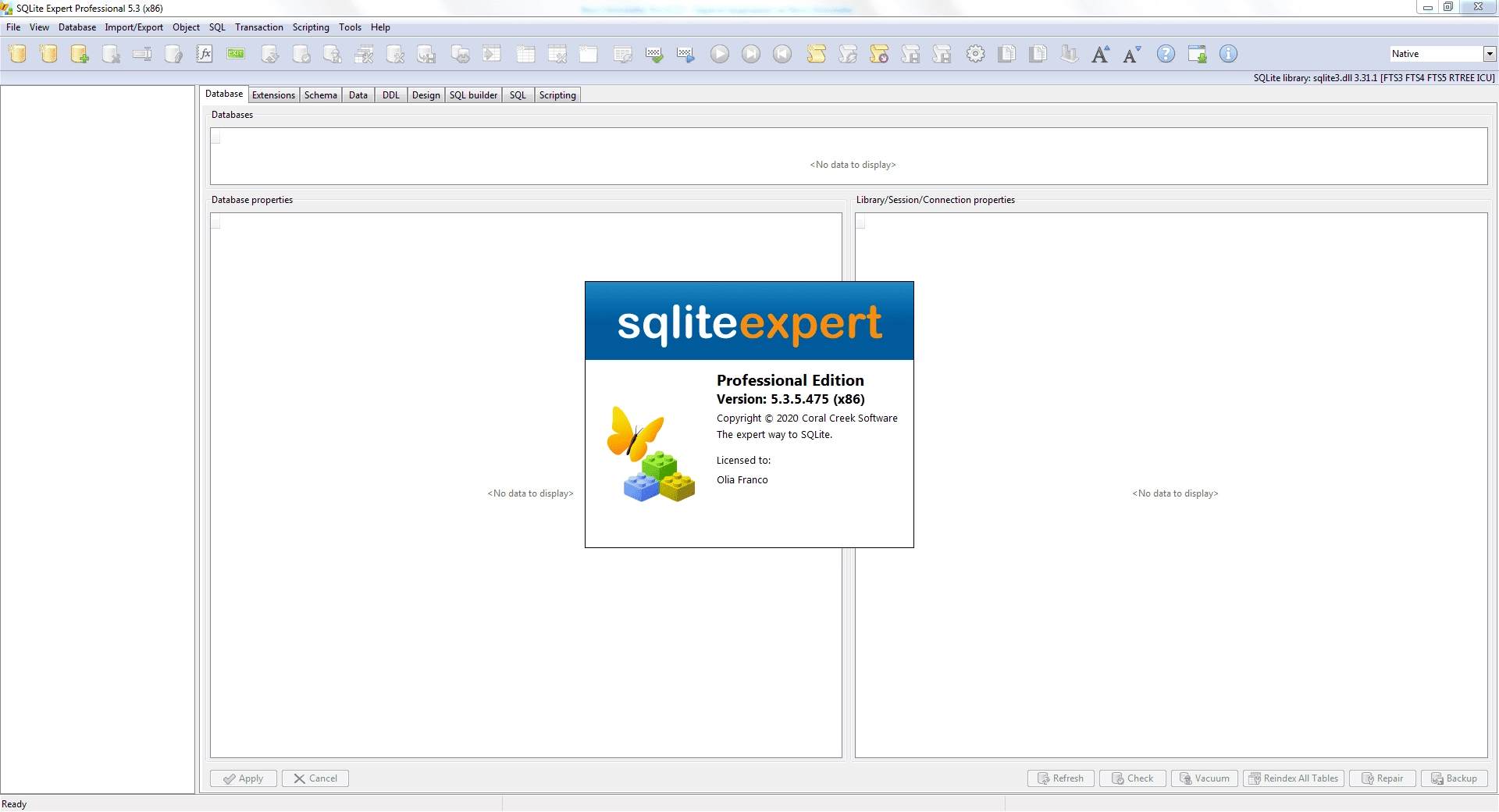Активация SQLite Expert Professional 5.3.5.475