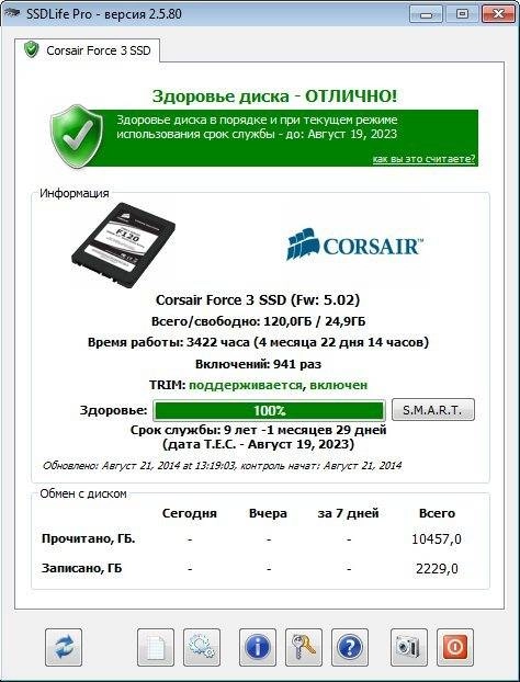 Активация SSDlife Pro 2.5.80