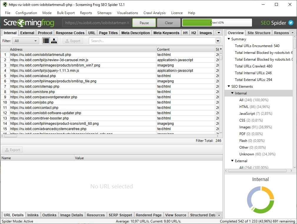 Активация Screaming Frog SEO Spider 12.1
