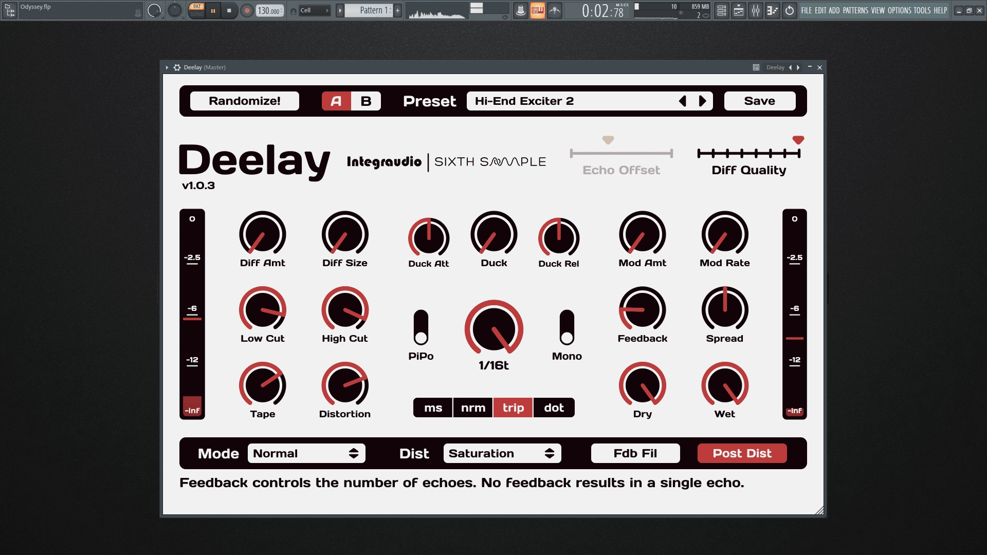 Активация Sixth Sample & Integraudio - Deelay 1.0.3 VST 3