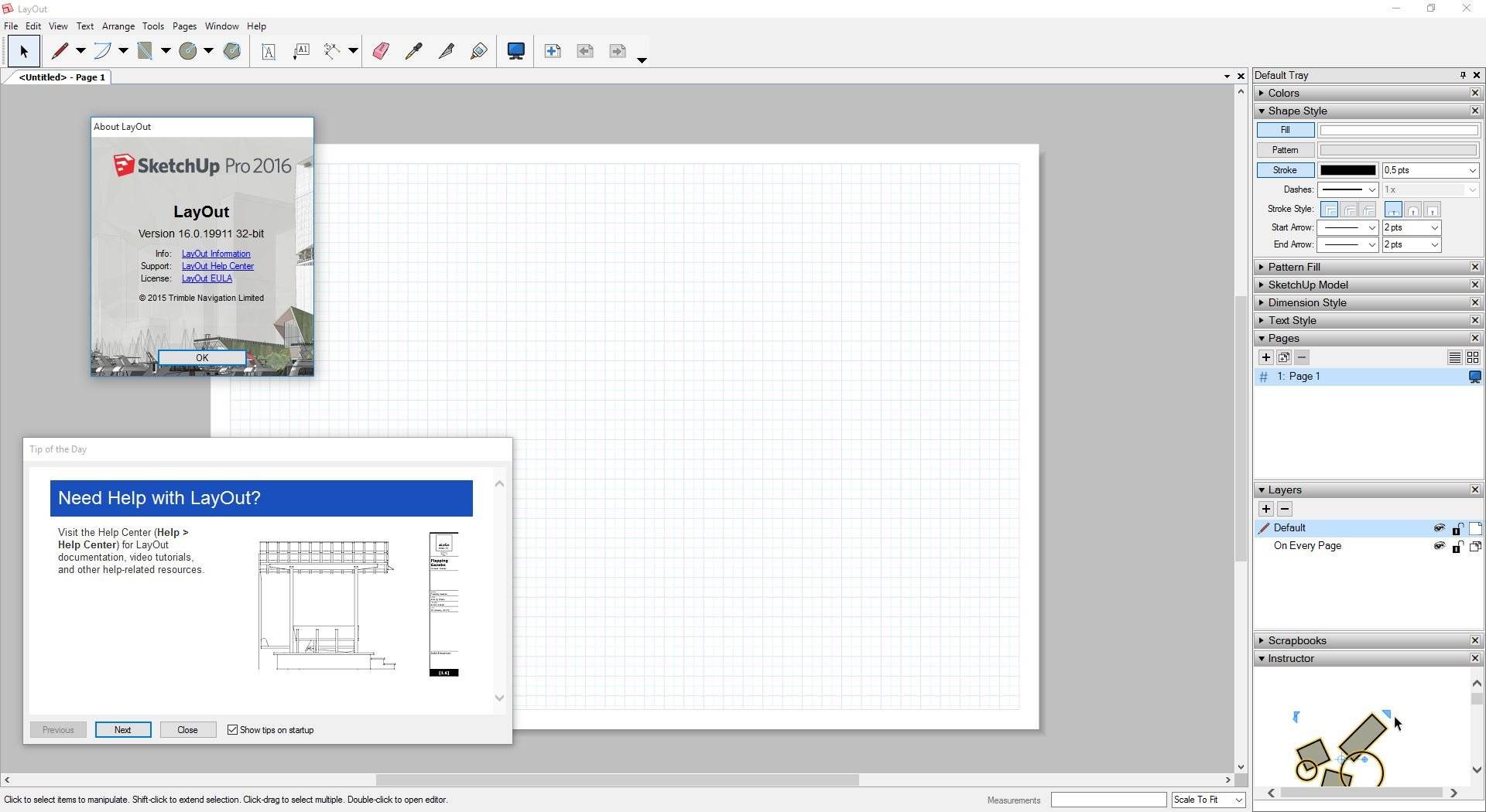 Активация SketchUp Pro v16.0.19911