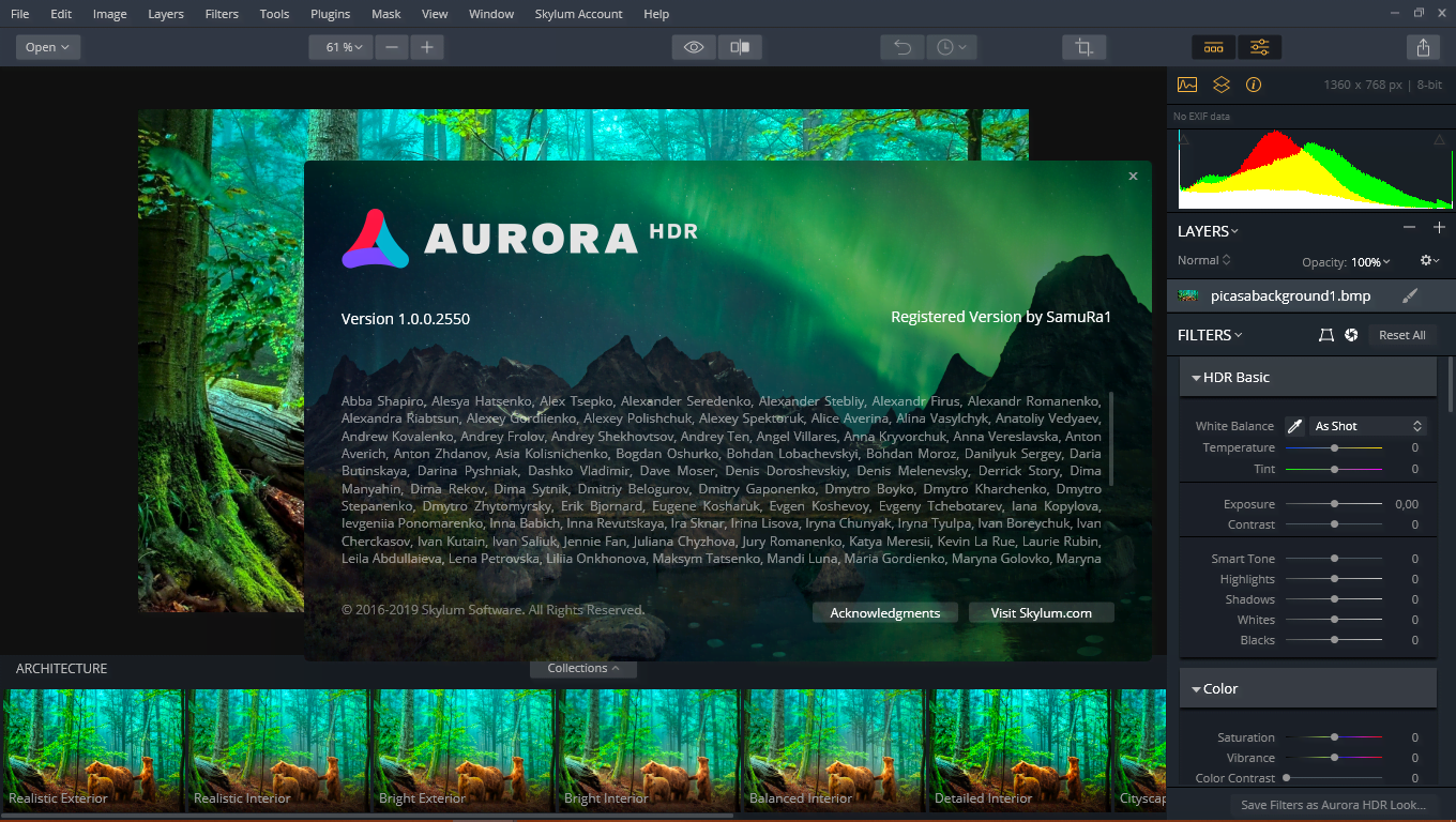 Активация Skylum Aurora HDR 1.0.0.2550.1 RePack by elchupakabra