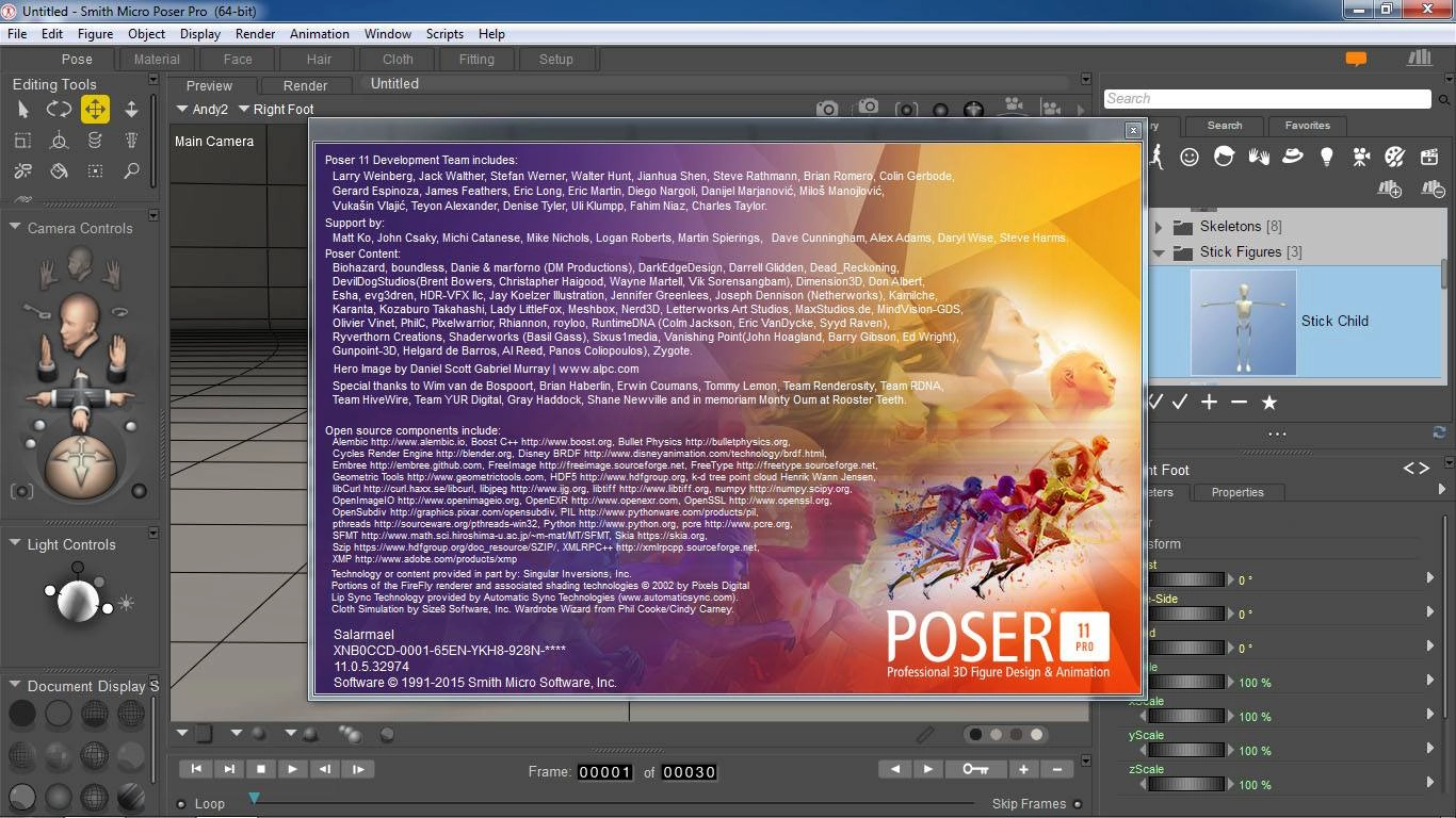 Активация Smith Micro Poser Pro 11.0.8.34338 + Content + Reality