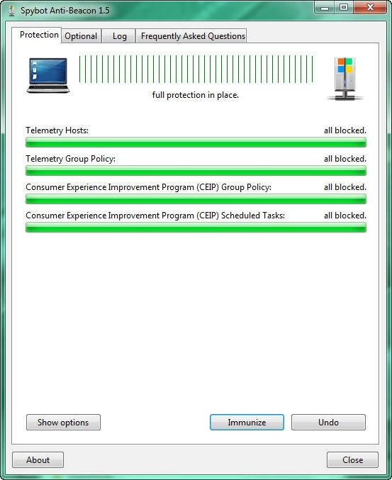 Активация Spybot Anti-Beacon for Windows 10 1.6