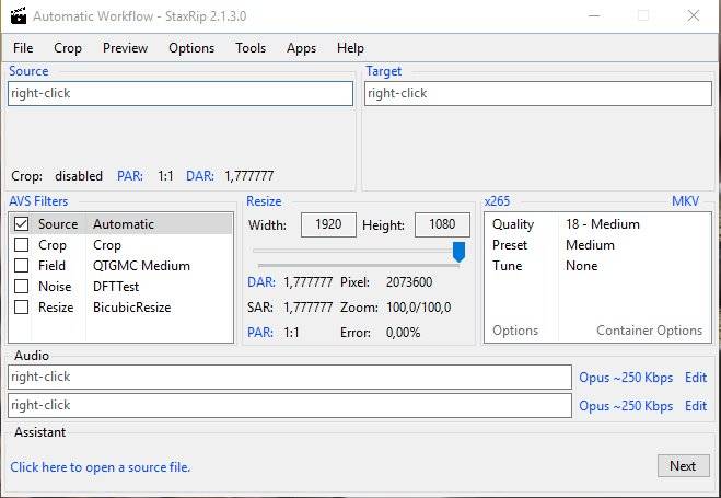 Активация StaxRip 2.46.3 Portable