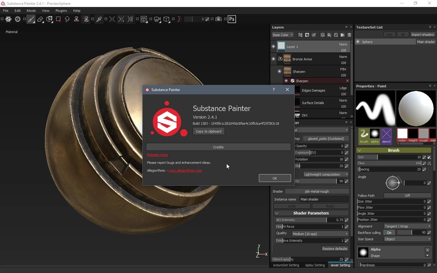 Активация Substance Painter 2.4.1 build 1383