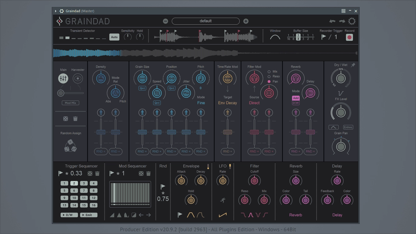 Активация Sugar Bytes - Graindad 1.0.4 Standalone, VST, VST 3, AAX RePack by TCD