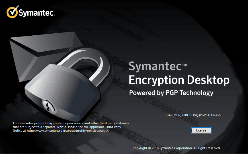 Активация Symantec Encryption Desktop Professional 10.4.2 MP4