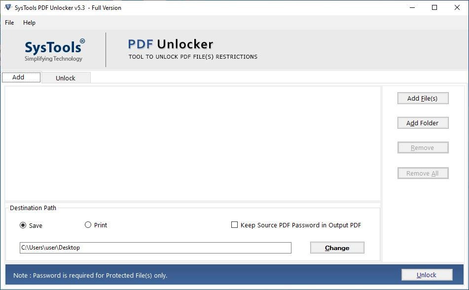 Активация SysTools PDF Unlocker 5.3.0.0