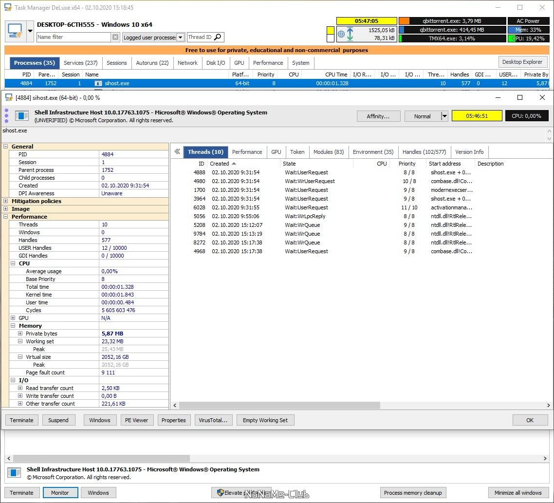 Активация Task Manager DeLuxe 4.8.0.0 Portable