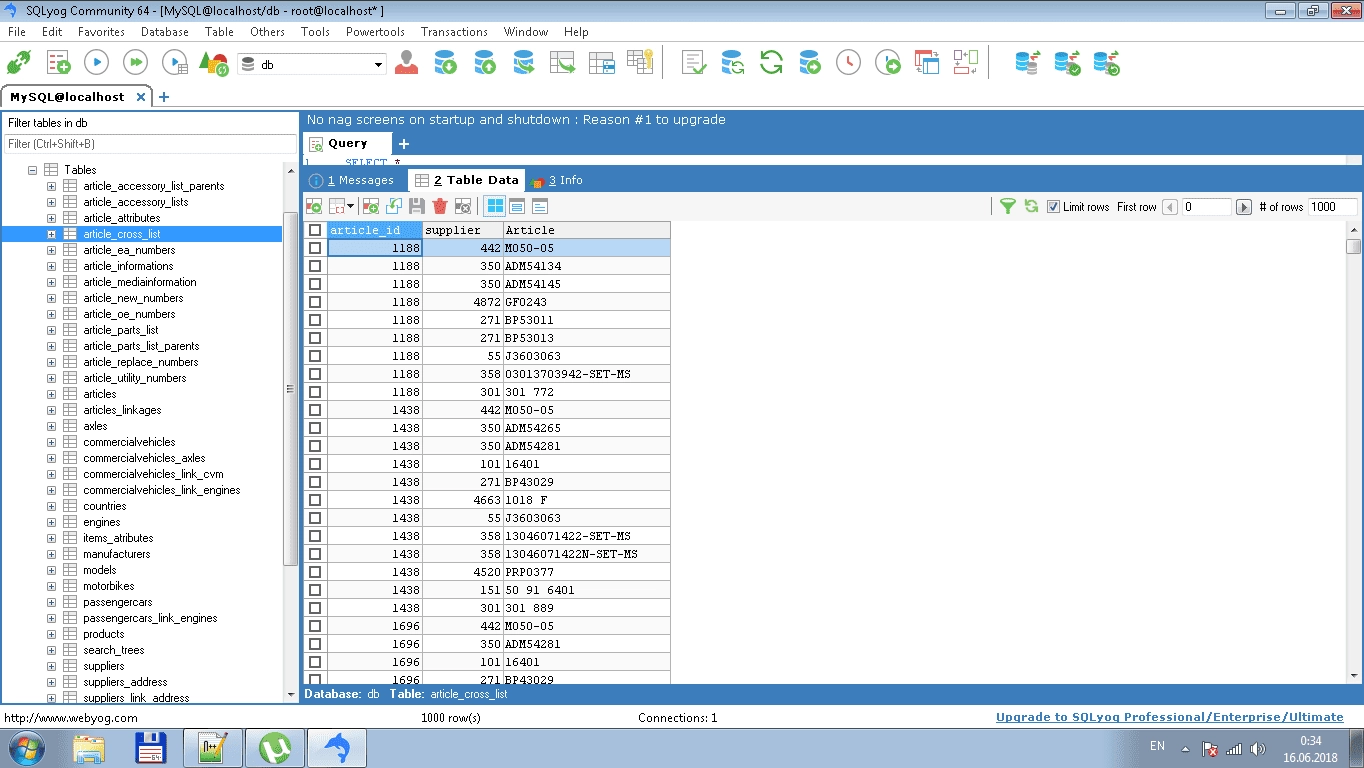Активация Tecdoc в MySQL 1Q.2018 + Фото + кроссы