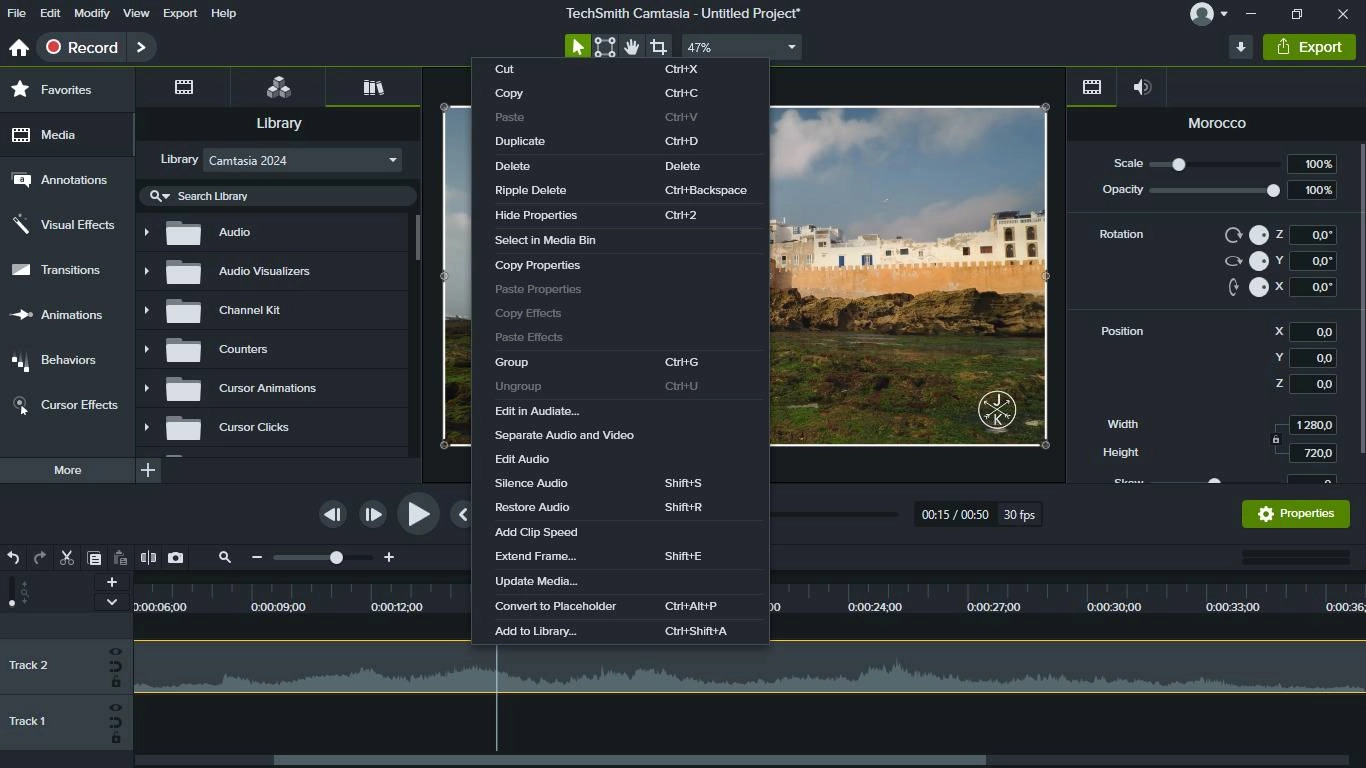 Активация TechSmith Camtasia 24.0.0