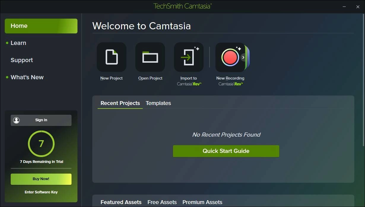 Активация TechSmith Camtasia 25.0.0