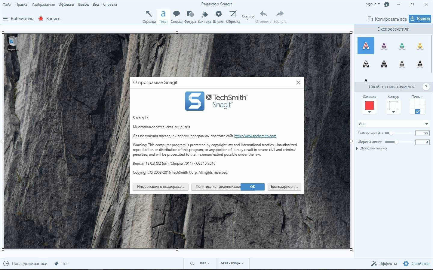 Активация Techsmith Snagit 13.0.3 Build 7011 RePack by KpoJIuK