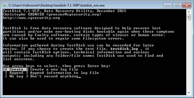 Активация TestDisk & PhotoRec 7.2 Beta Portable