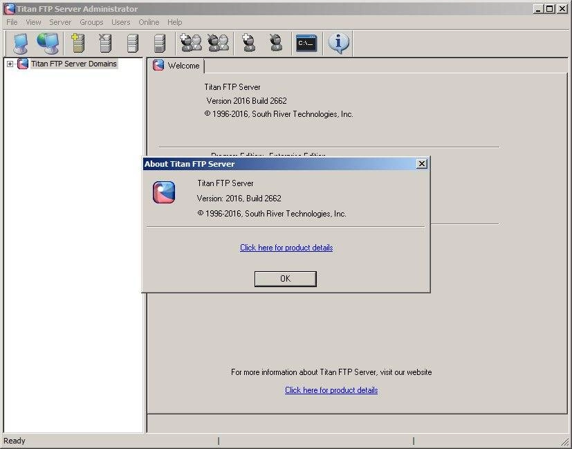 Активация Titan FTP Server Enterprise Build 2662