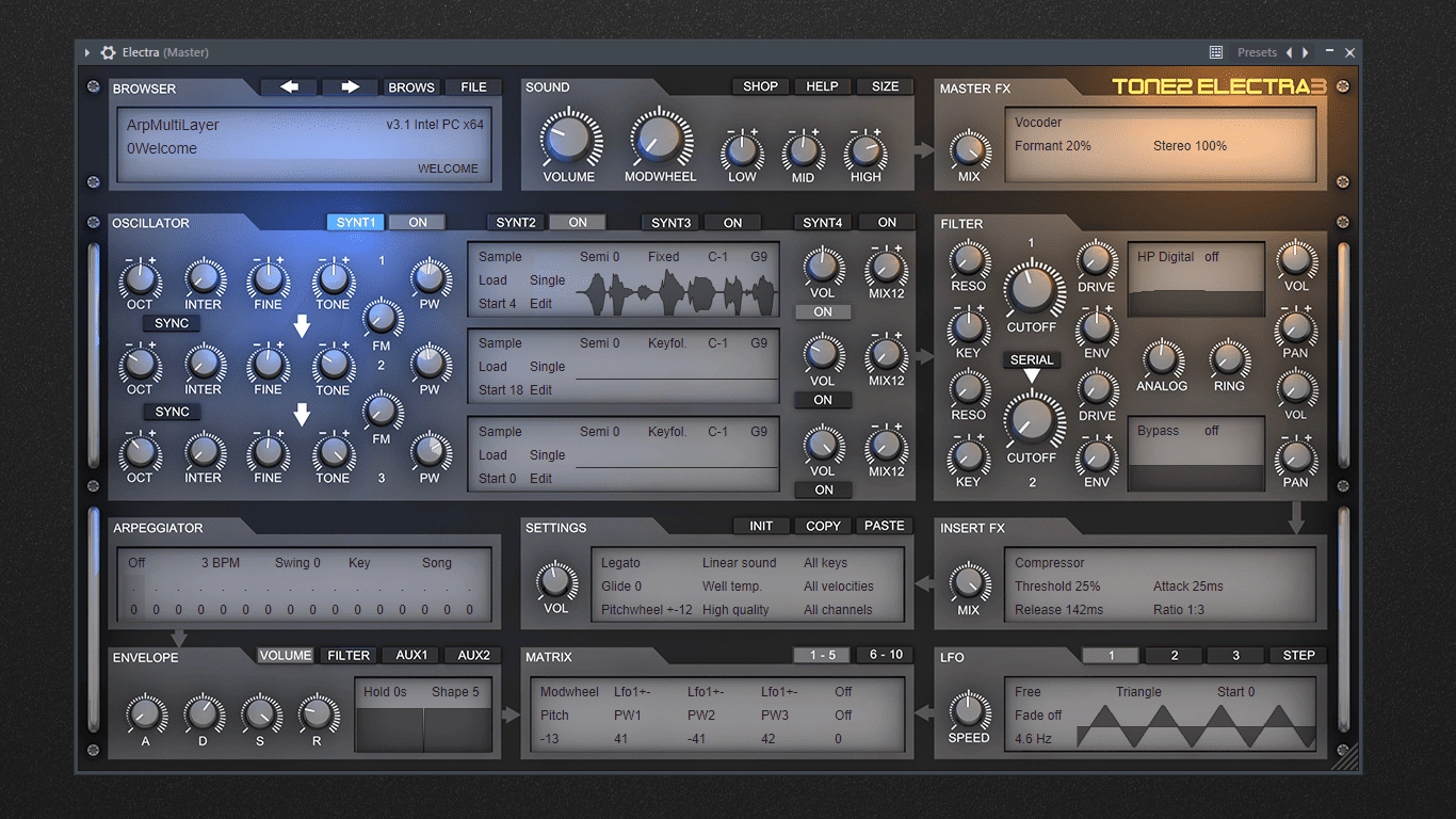 Активация Tone2 - Electra 3.2.1 STANDALONE, VSTi, VSTi 3