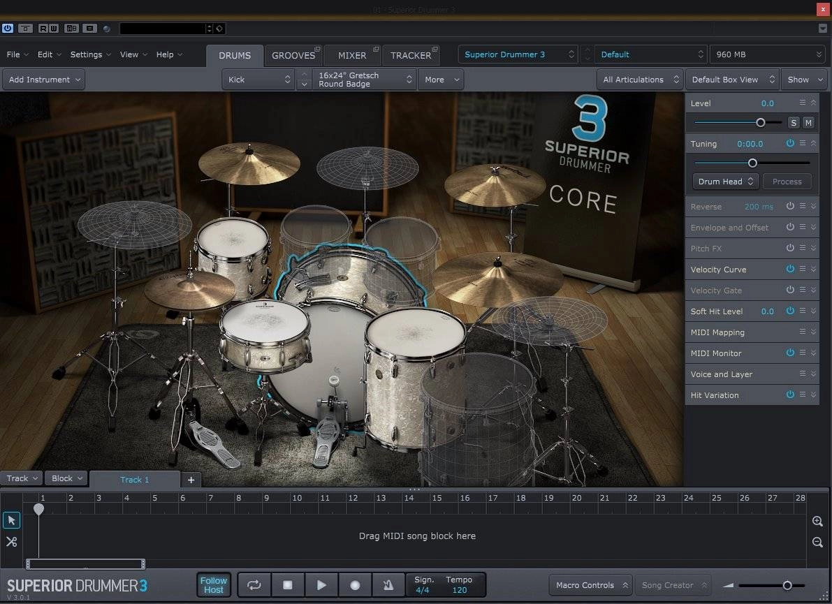 Активация Toontrack - Superior Drummer 3 v3.2.3 STANDALONE, VSTi, VSTi3, x64 Update RePack by TEAM V.R