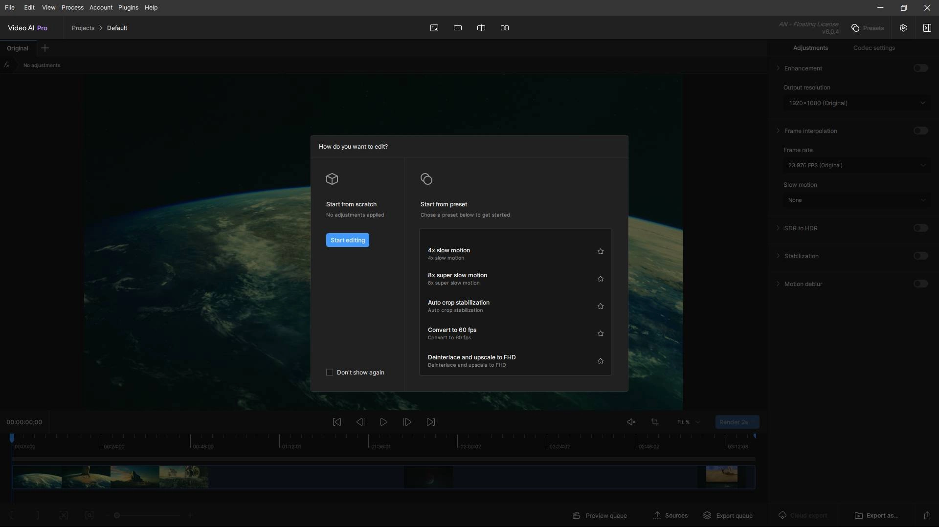 Активация Topaz Video AI Pro 6.0.4 RC