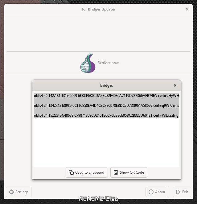 Активация Tor Bridges Updater 0.1.5 Portable