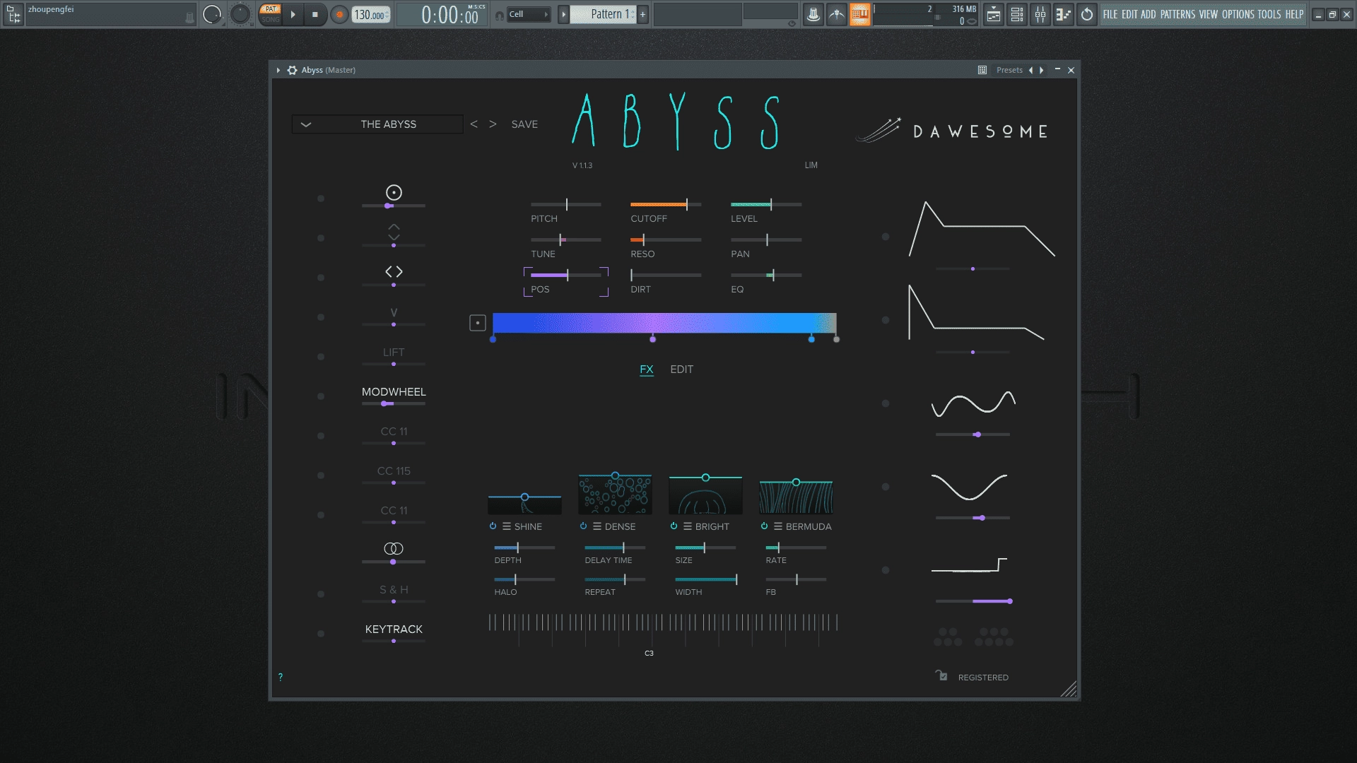 Активация Tracktion Software & Dawesome Music - Abyss 1.1.3 VSTi3