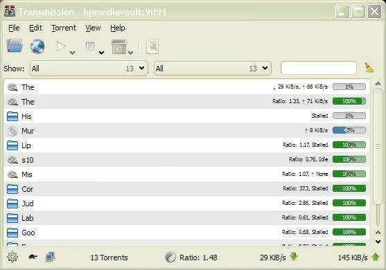 Активация Transmission Qt 2.84