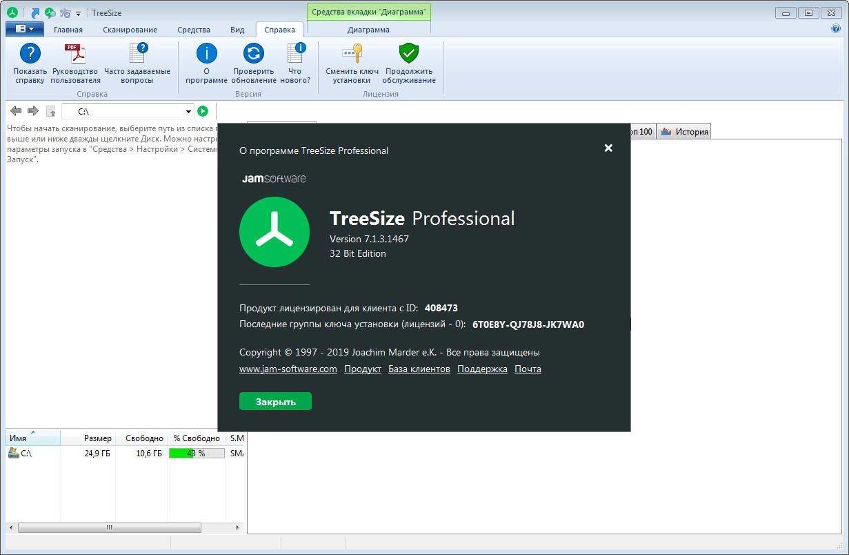 Активация TreeSize Pro 8.6.0.1760 + Portable