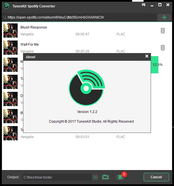 Активация TunesKit Spotify Converter 1.2.2.11