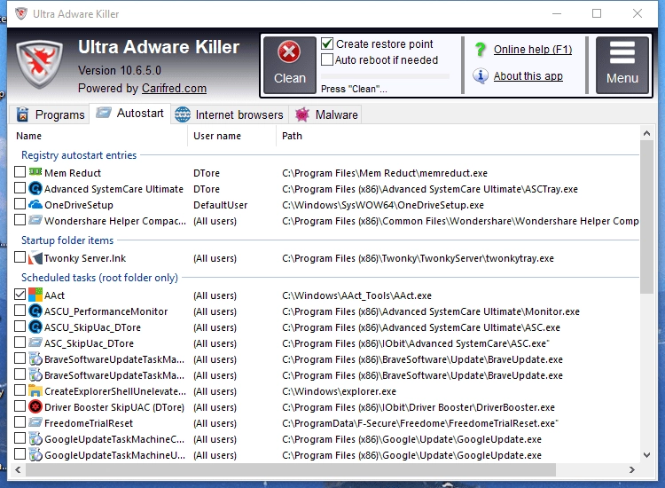 Активация Ultra Adware Killer 10.7.9.1