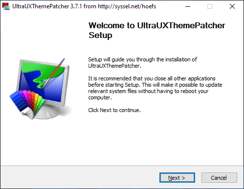 Активация UltraUXThemePatcher 4.4.4