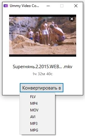 Активация Ummy Video Converter 1.0.0.1 portable by DRON