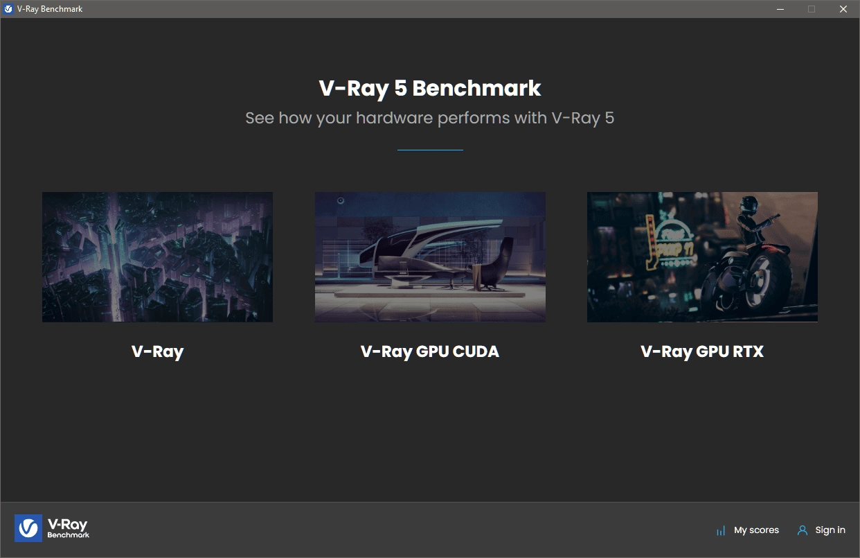 Активация V-Ray benchmark 5.02.01