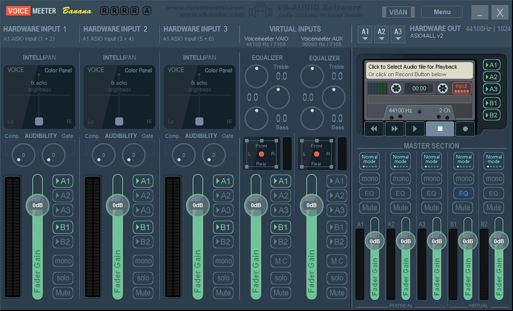 Активация VB-Audio VoiceMeeter Banana 2.0.3.1