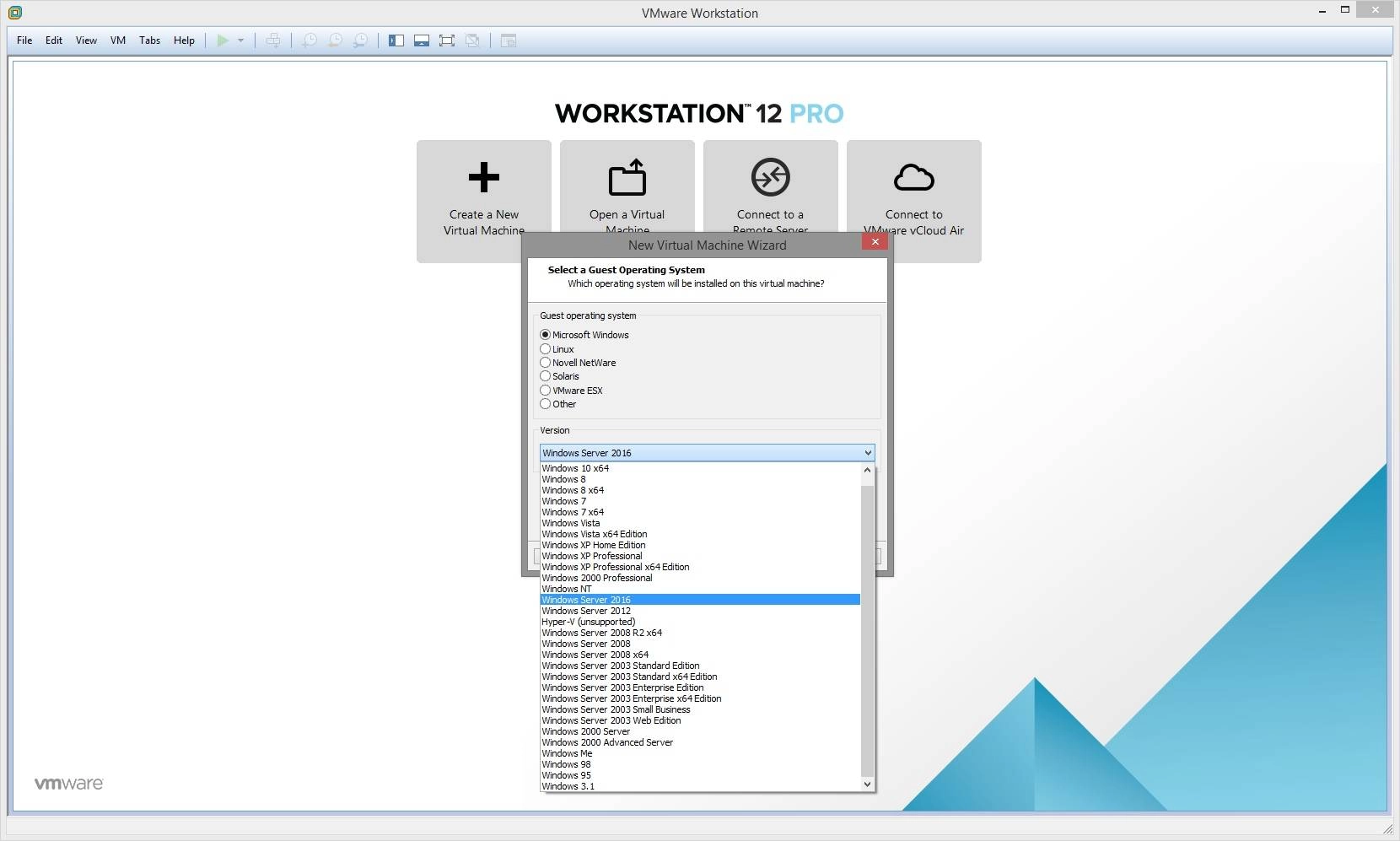 Активация VMware Workstation 12 Pro 12.5.4 Build 5192485