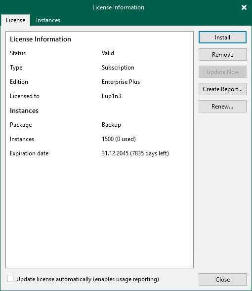 Активация Veeam Backup & Replication 12.2.0.334