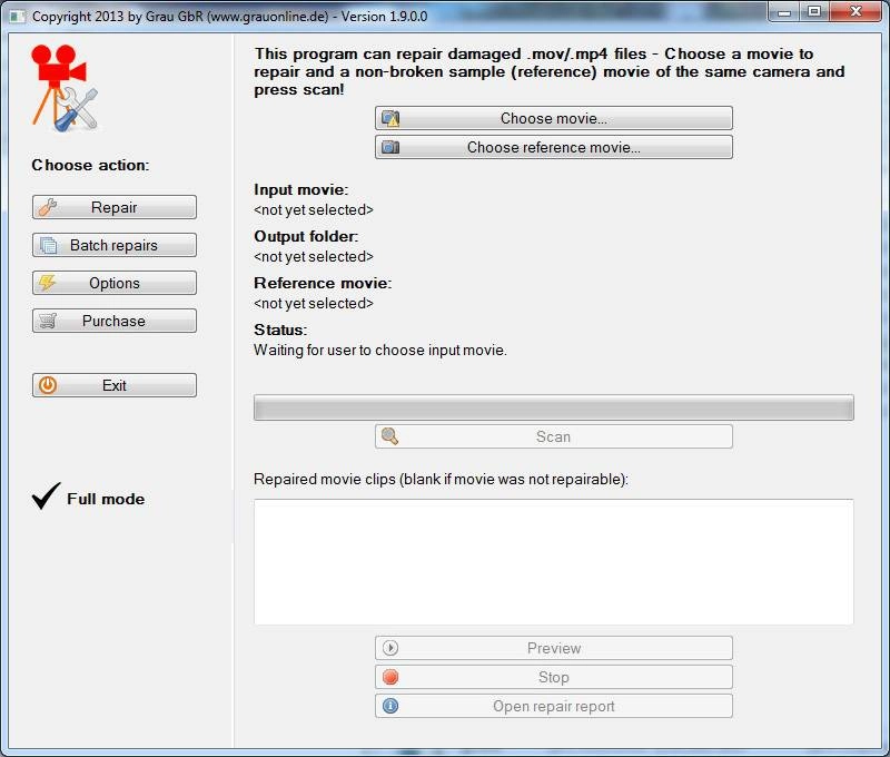 Активация Video Repair Utility 1.9.0.0