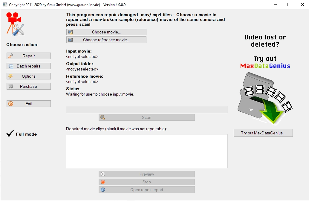 Активация Video Repair Utility 4.0.0.0 Portable
