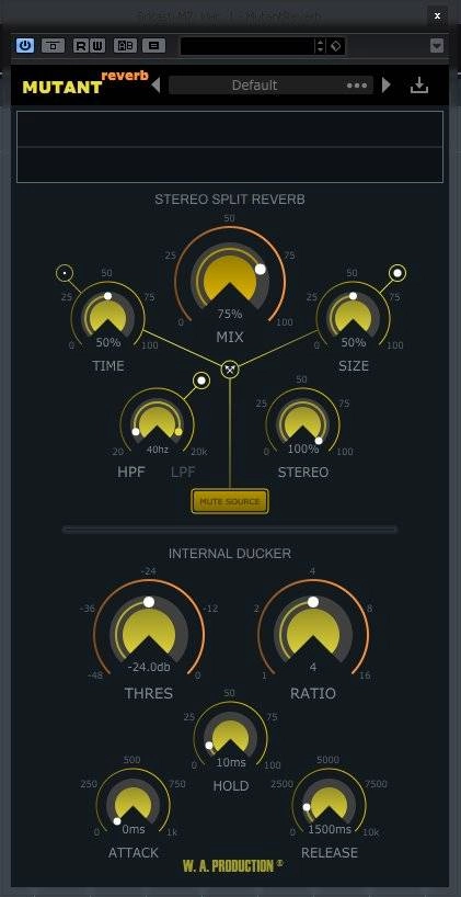 Активация W. A Production - Mutant Reverb v1.0.1 VST, VST3, AAX, x86 x64 Retail
