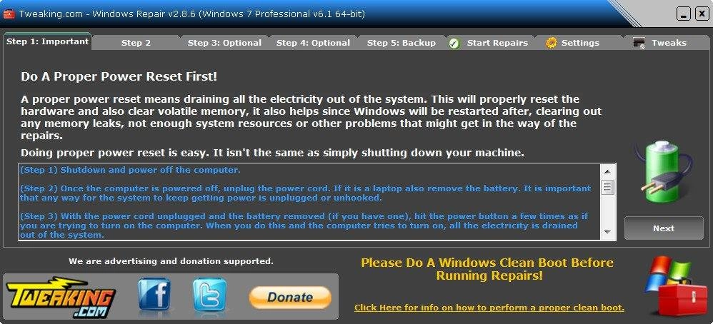 Активация WINDOWS REPAIR 2.8.6 + PORTABLE