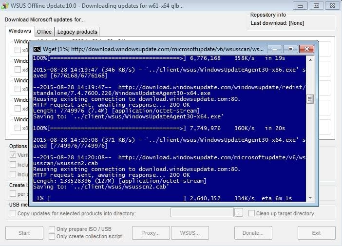 Активация WSUS Offline Update 10.0 Portable