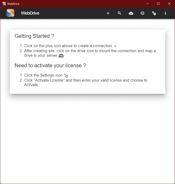 Активация WebDrive NextGen 1.1.14