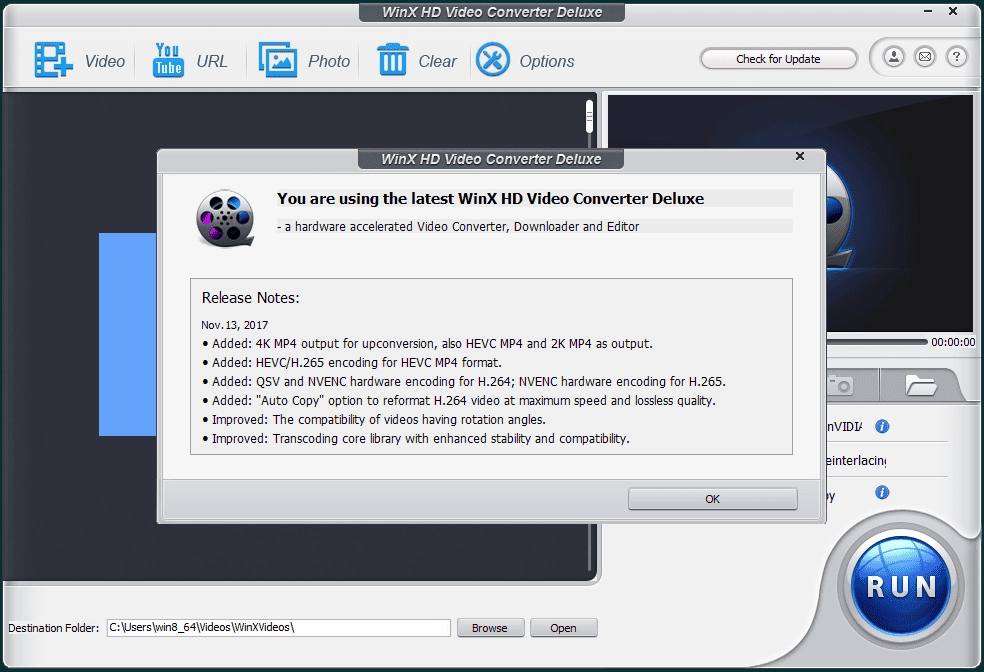 Активация WinX HD Video Converter Deluxe 5.11.0.0
